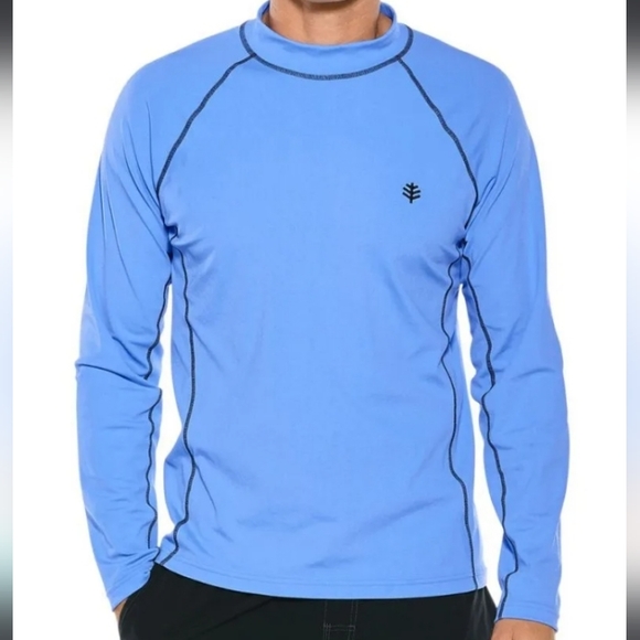 Coolibar Swim Coolibar Mens Tulum Long Sleeve Surf Rash Guard